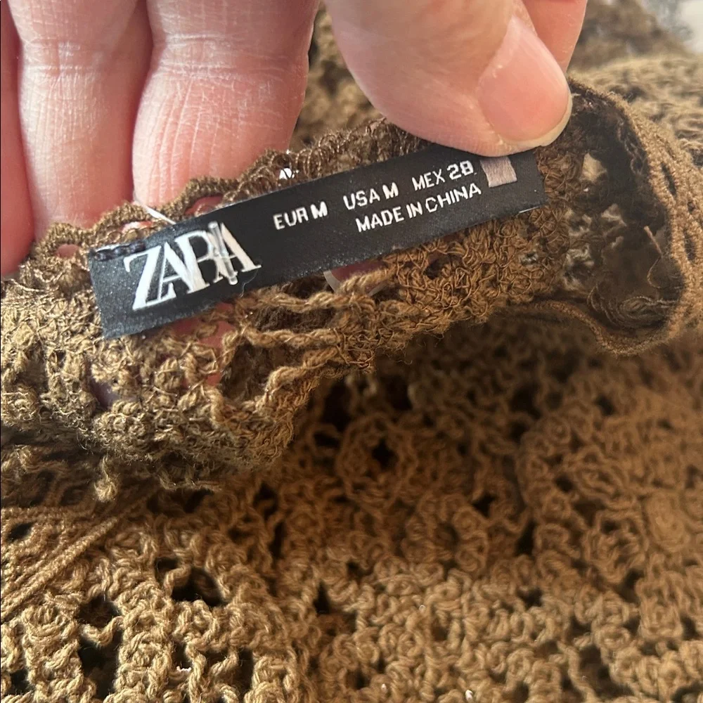 ZARA crochet top, Elegant Brown Crochet size medium - Picture 11 of 11